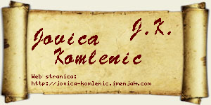 Jovica Komlenić vizit kartica